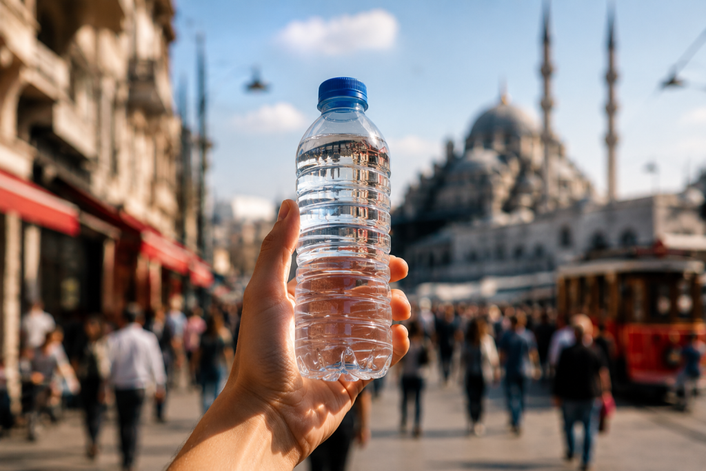 Bottled water widely available throughout Turkey